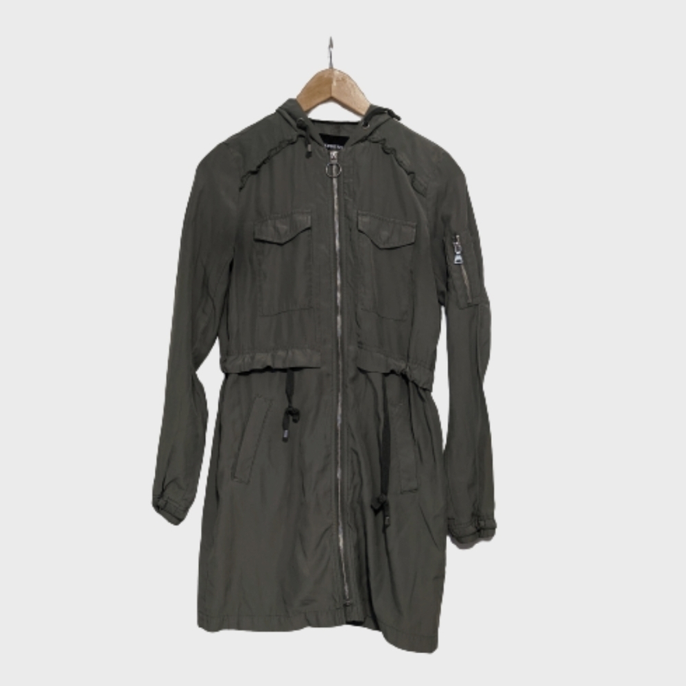 4/$25! Express Olive Green Hooded Jacket - Sz XXS